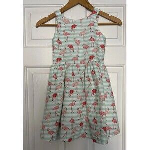 Florence Eisman Dress Flamingo Stripe Girls Size 7
